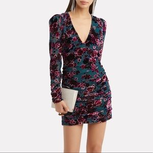 RONNY KOBO Floral Velvet Dress